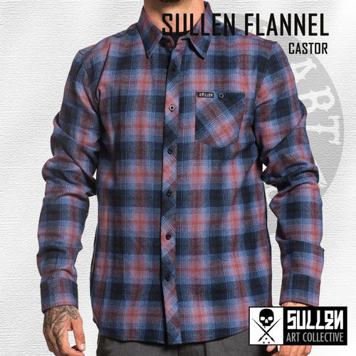 Sullen - Castor Flannel Shirt - Blue/Burgundy