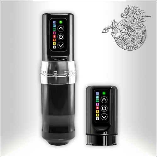 FK Irons Spektra Flux Wireless Tattoo Machine - Chromium with additional Powerbolt