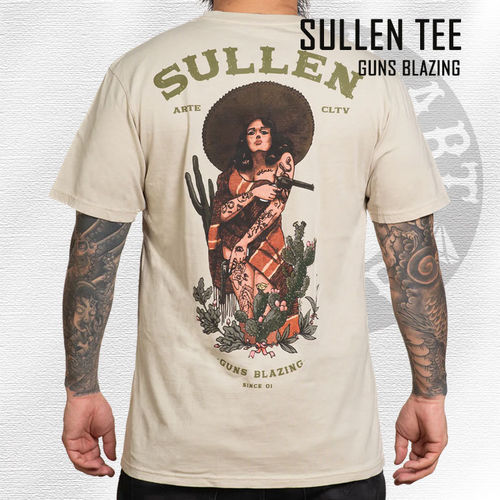 Sullen - Guns Blazing Premium Tee - Agate Grey