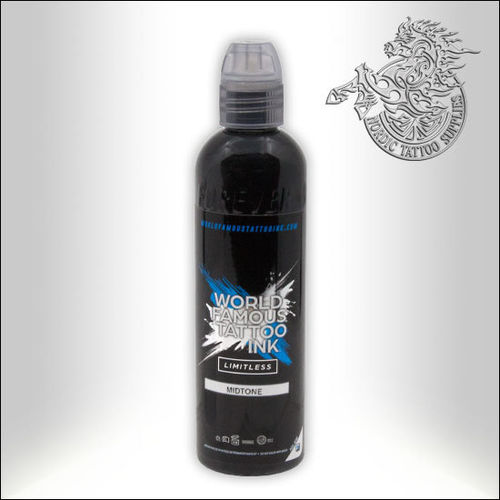 World Famous Ink Limitless 120ml - Midtone Greywash